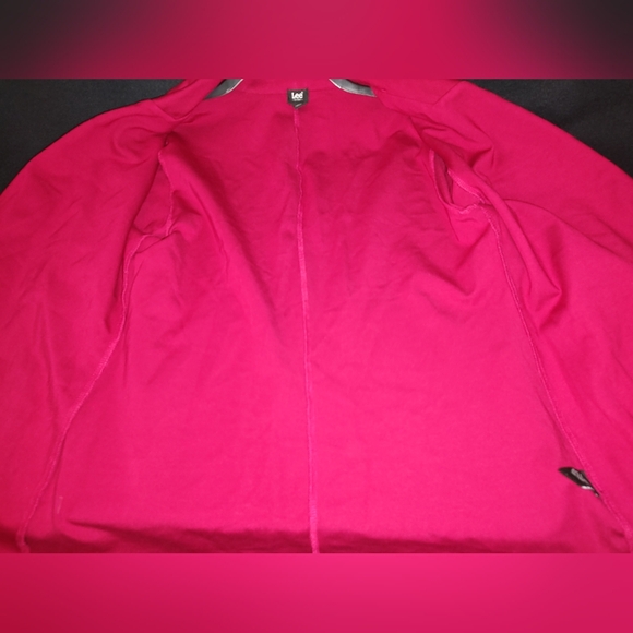 Lee Blazer Jacket Red Button Pockets Long sleeve LARGE Lapels Pre-owned - Picture 6 of 12